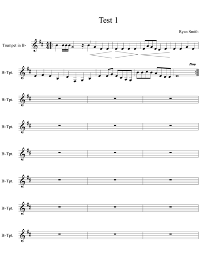 Soldier's March Trumpet Solo scores gallery preview page 1