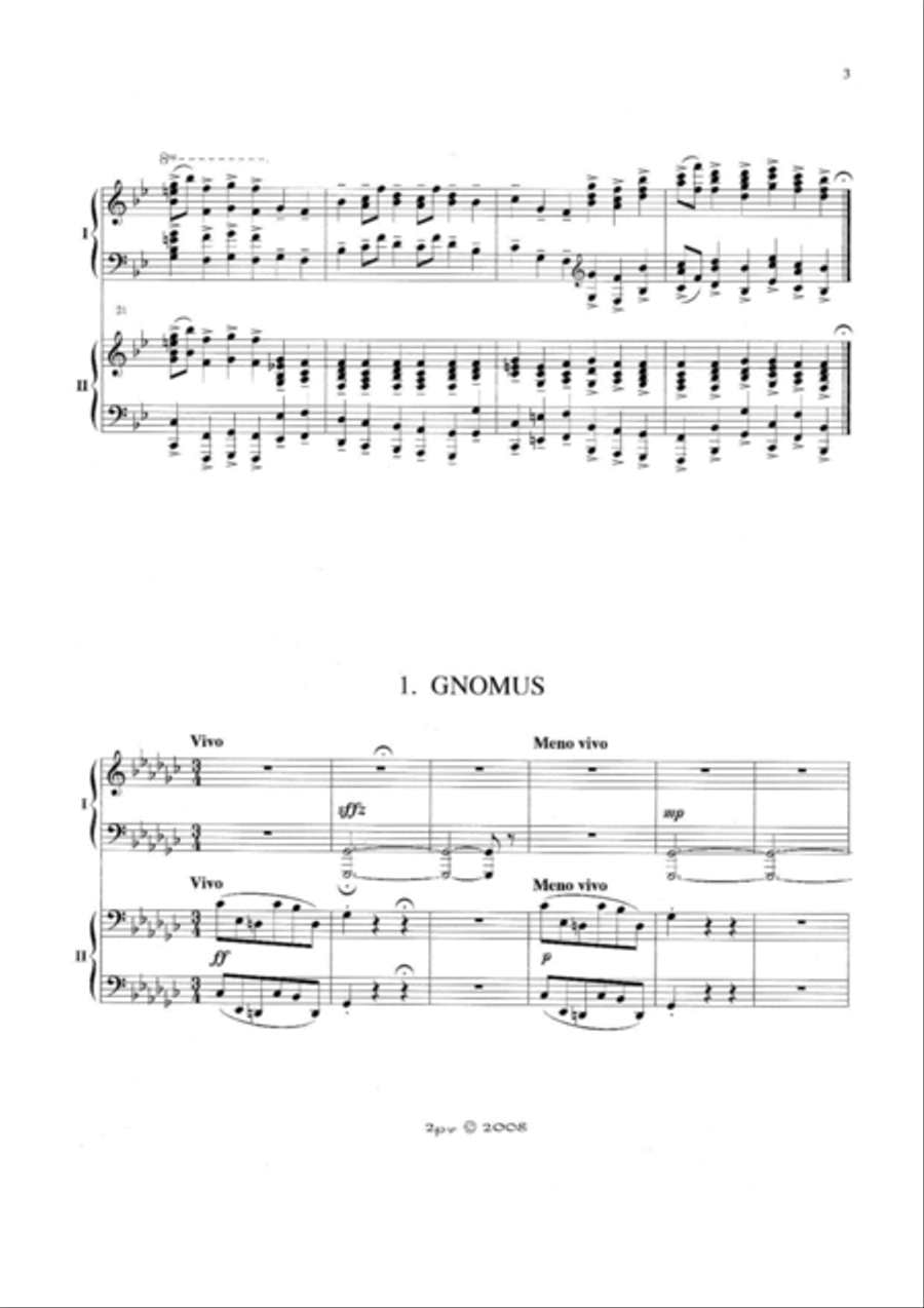 Pictures at an Exhibition Piano Duet scores gallery preview page 3