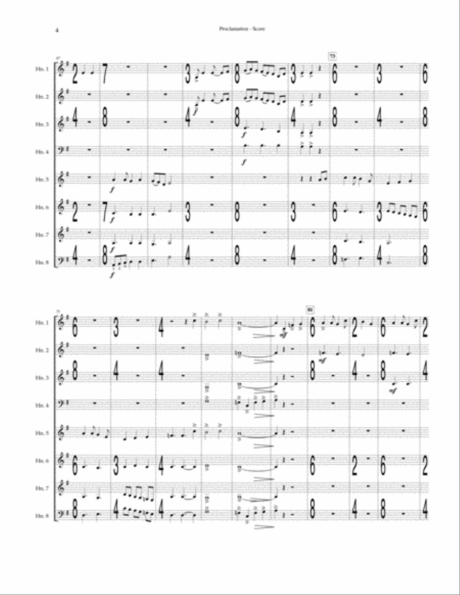 Proclamation Horn scores gallery preview page 5