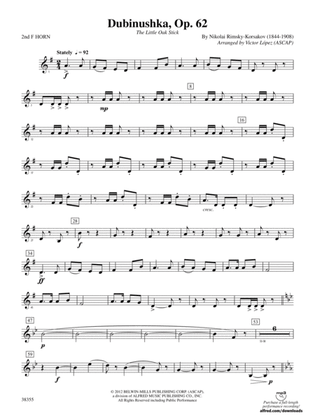 Dubinushka, Op. 62: 2nd F Horn