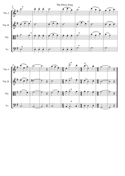 The Glory Song for string quartet image number null