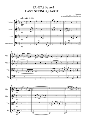 Teleman Fantasia for Easy String Quartet
