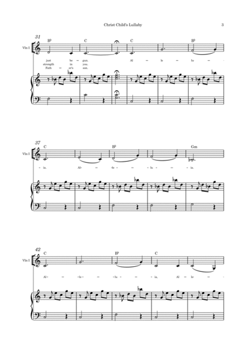 Christ Child's Lullaby (Taladh Chriosda) - violin and piano with parts page image number null