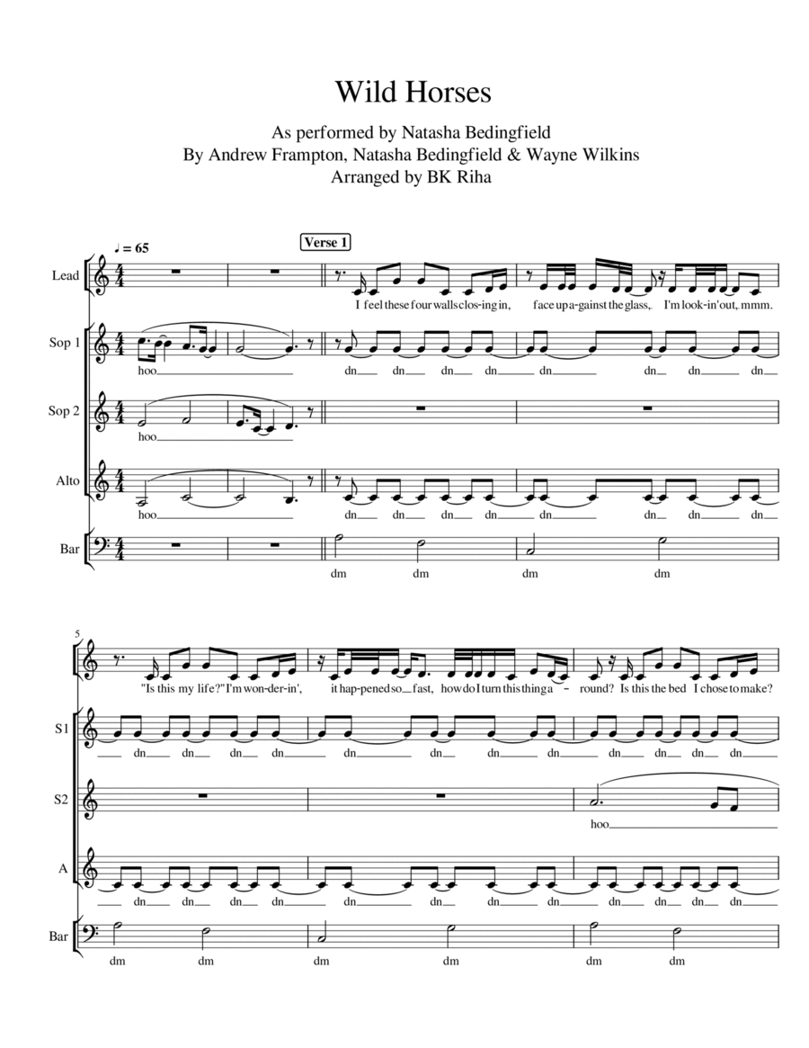 Wild Horses 3-Part scores gallery preview page 1