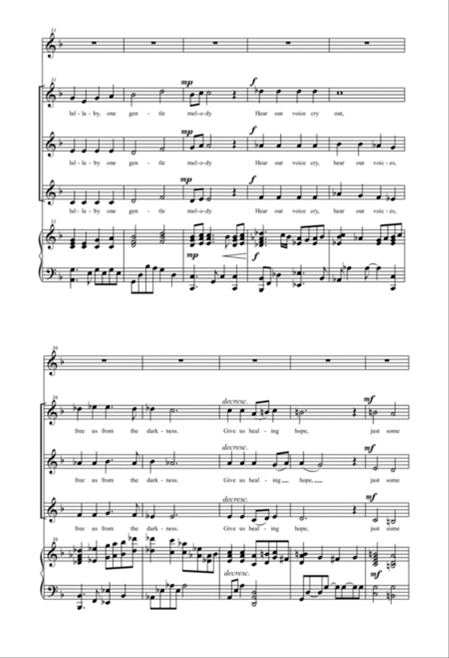 Hear Our Cry SSA scores gallery preview page 4
