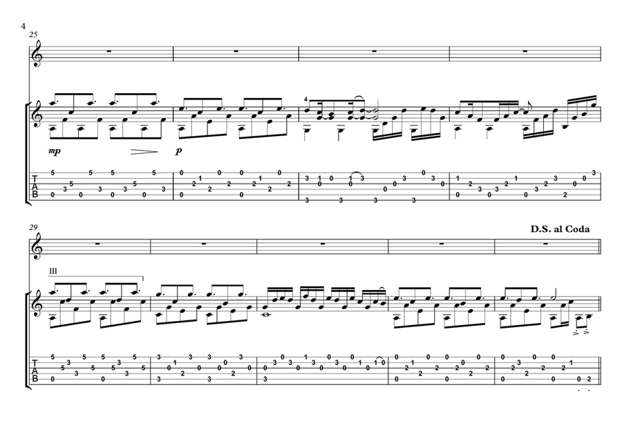 Dust In The Wind Classical Guitar scores gallery preview page 4