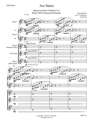 Gounod-Bach Ave Maria for 4 flutes