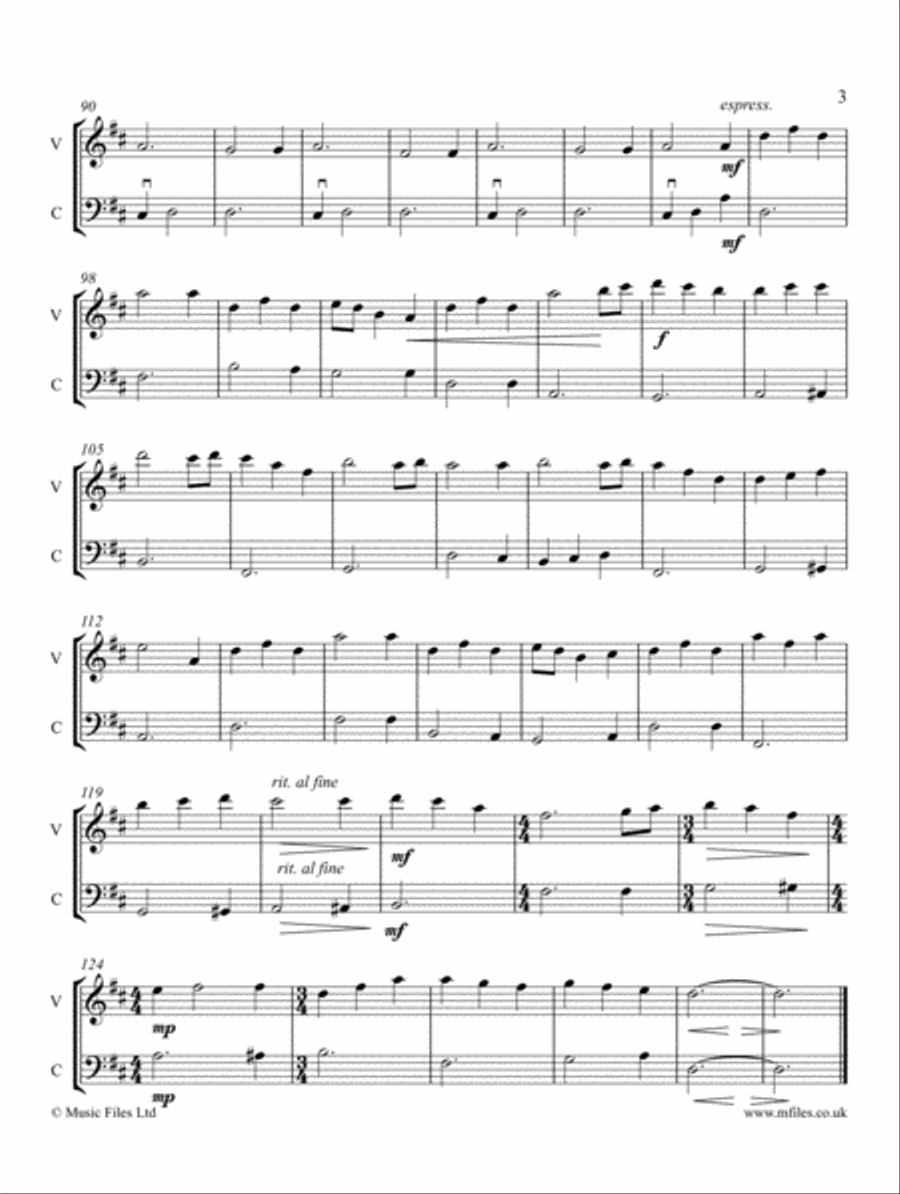 Celtic Romance (Violin & Cello) String Duet scores gallery preview page 3