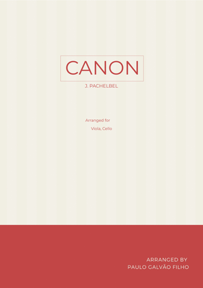 Book cover for CANON IN D - VIOLA & CELLO