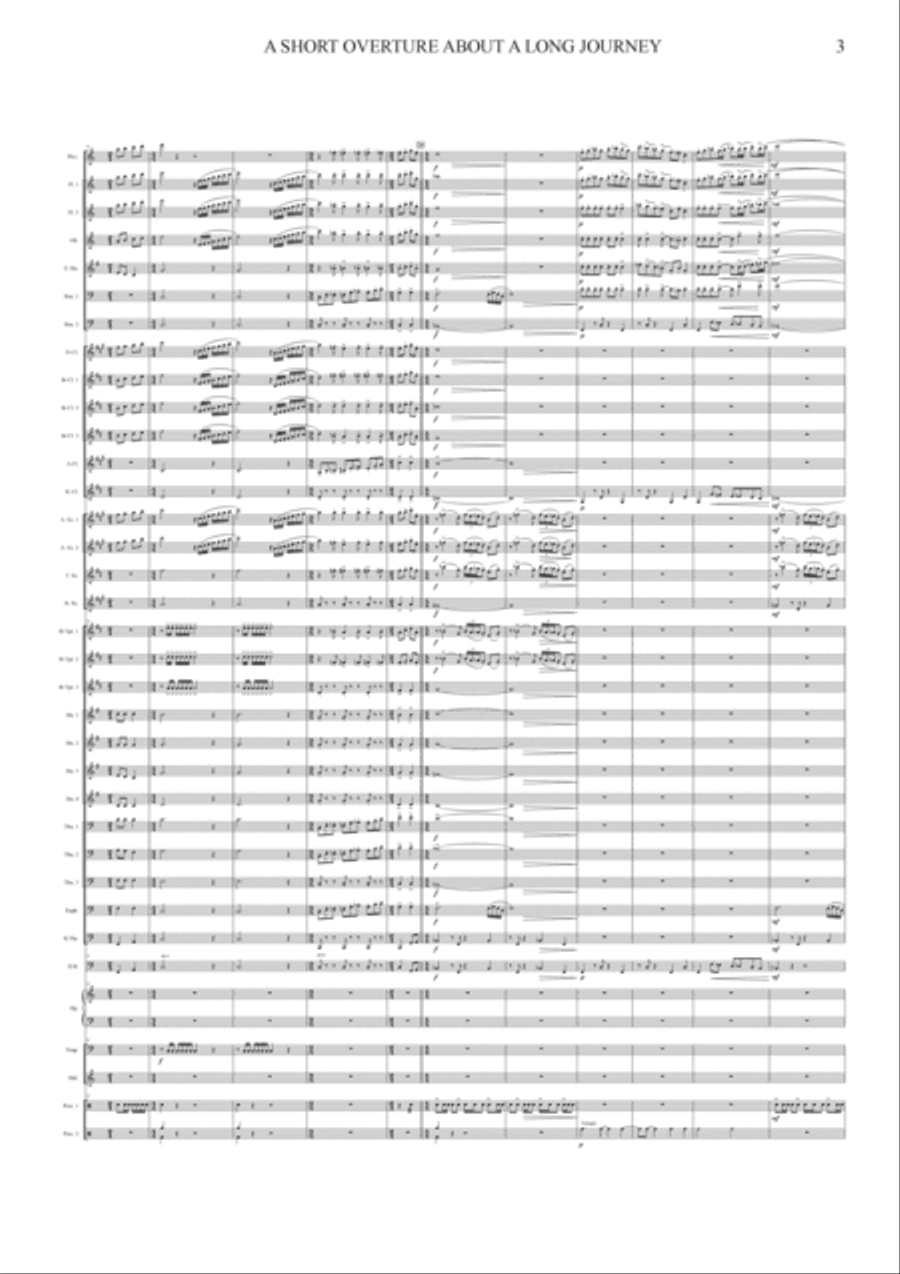 A short overture about a long journey Concert Band scores gallery preview page 3