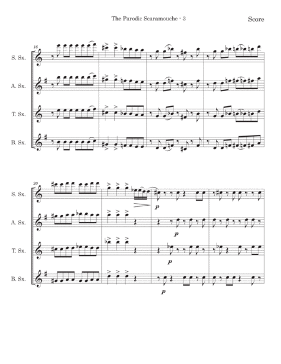 Scaramouche saxophone sales