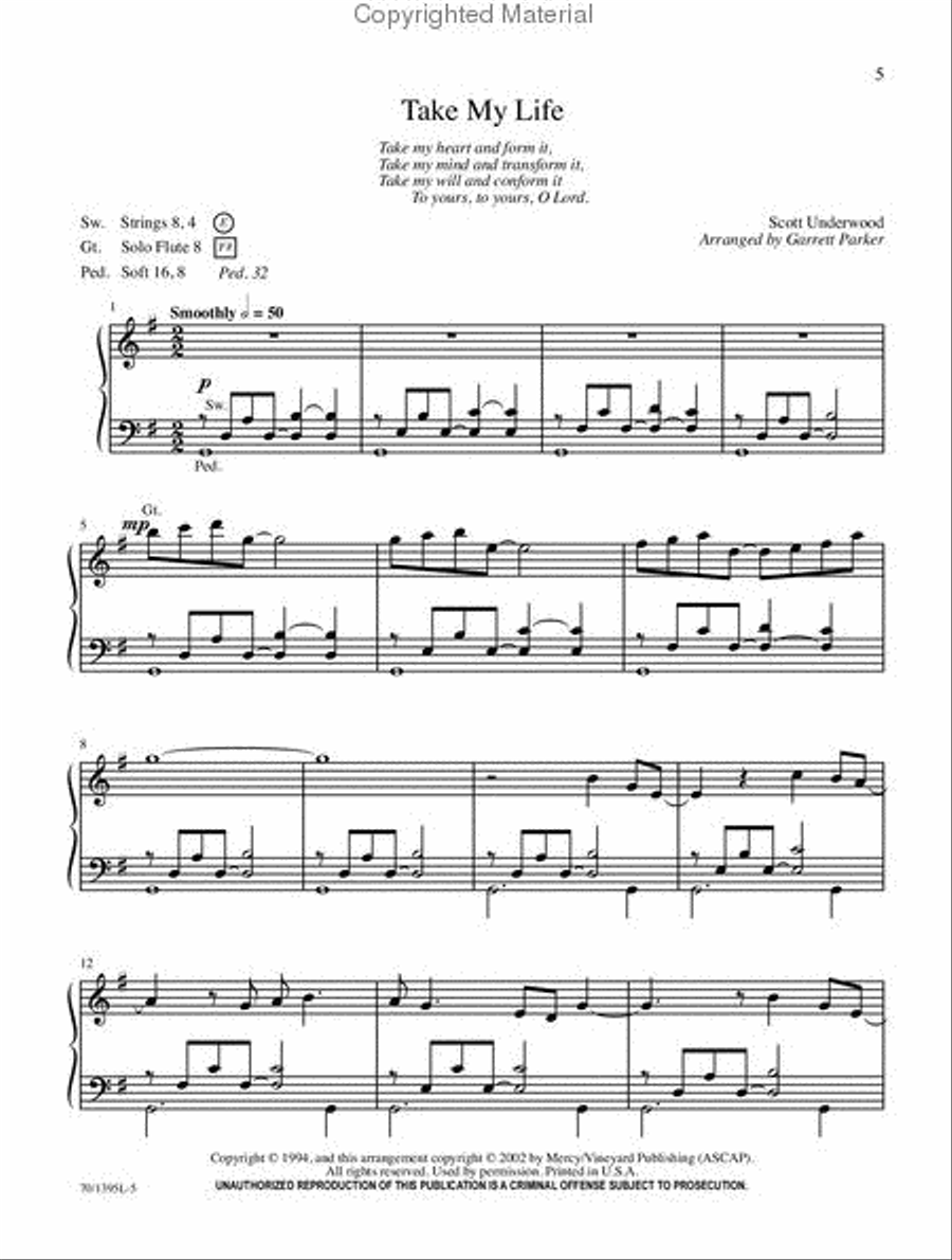 Praise and Glory for Organ Organ Solo scores gallery preview page 5
