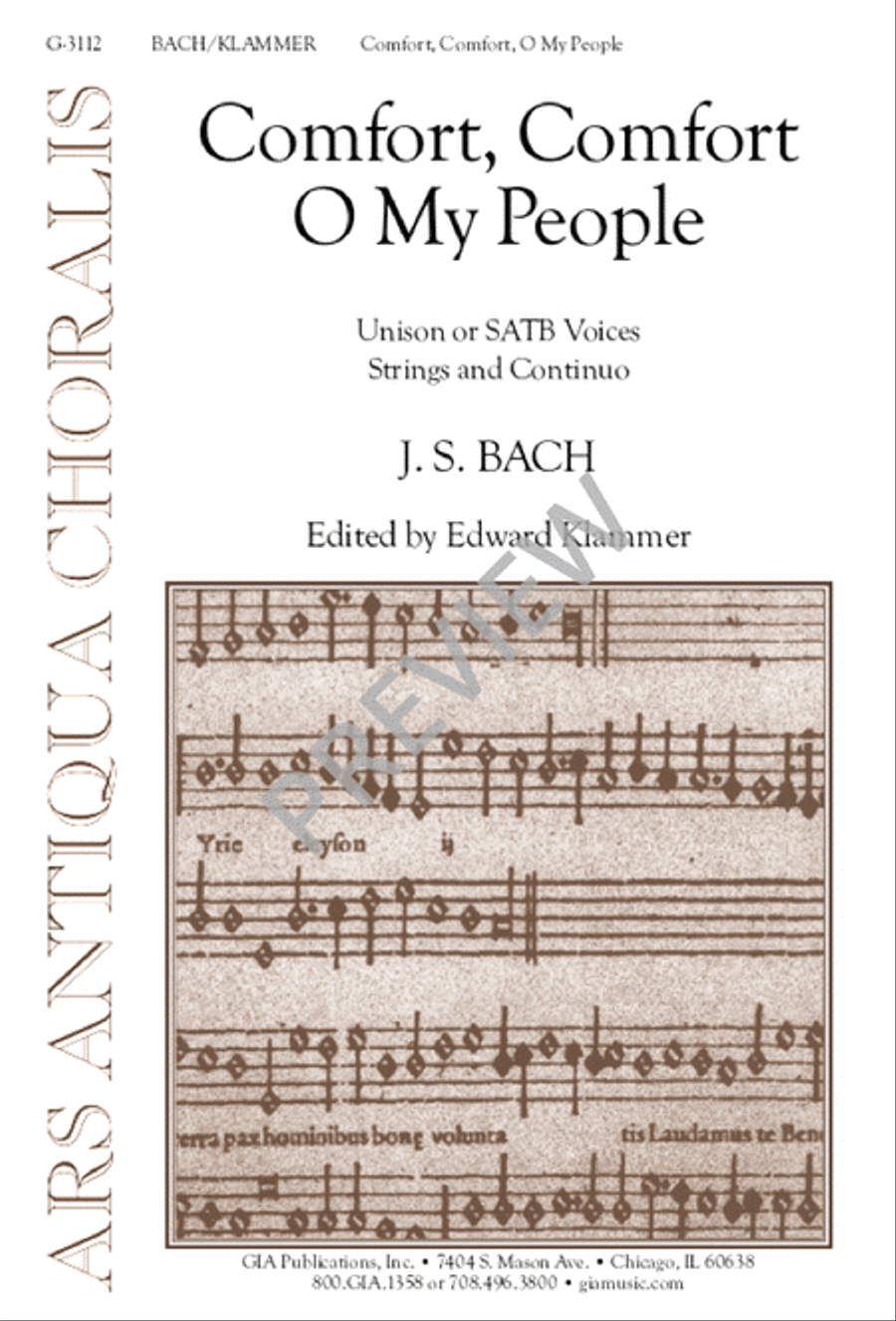 Comfort, Comfort, O My People 4-Part scores gallery preview page 2