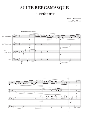 Book cover for Prelude from "Suite Bergamasque" for Brass Quartet