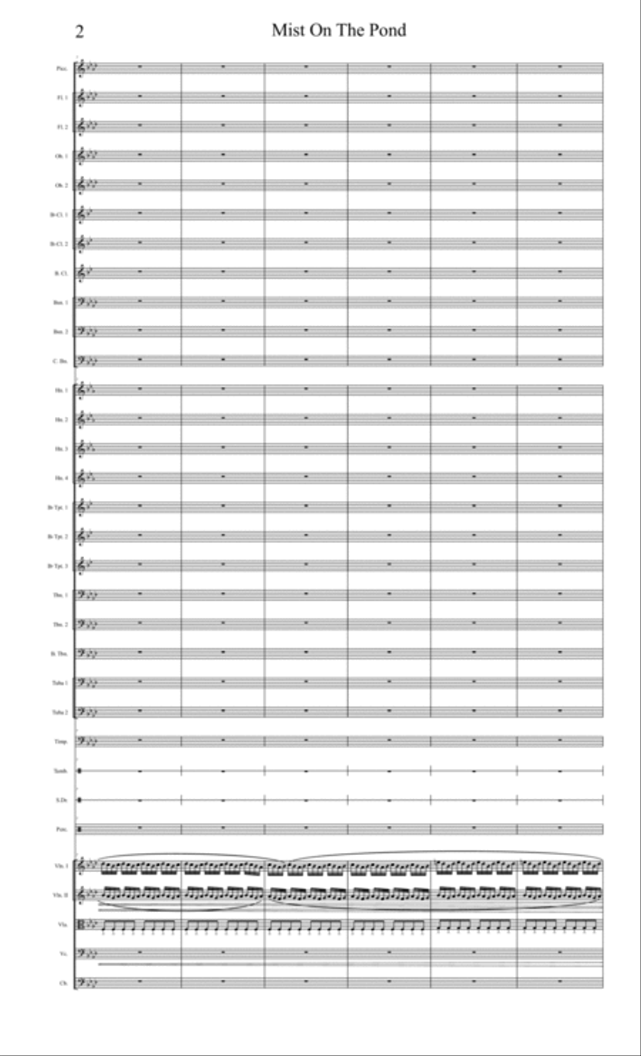Mist On The Pond Full Orchestra scores gallery preview page 2