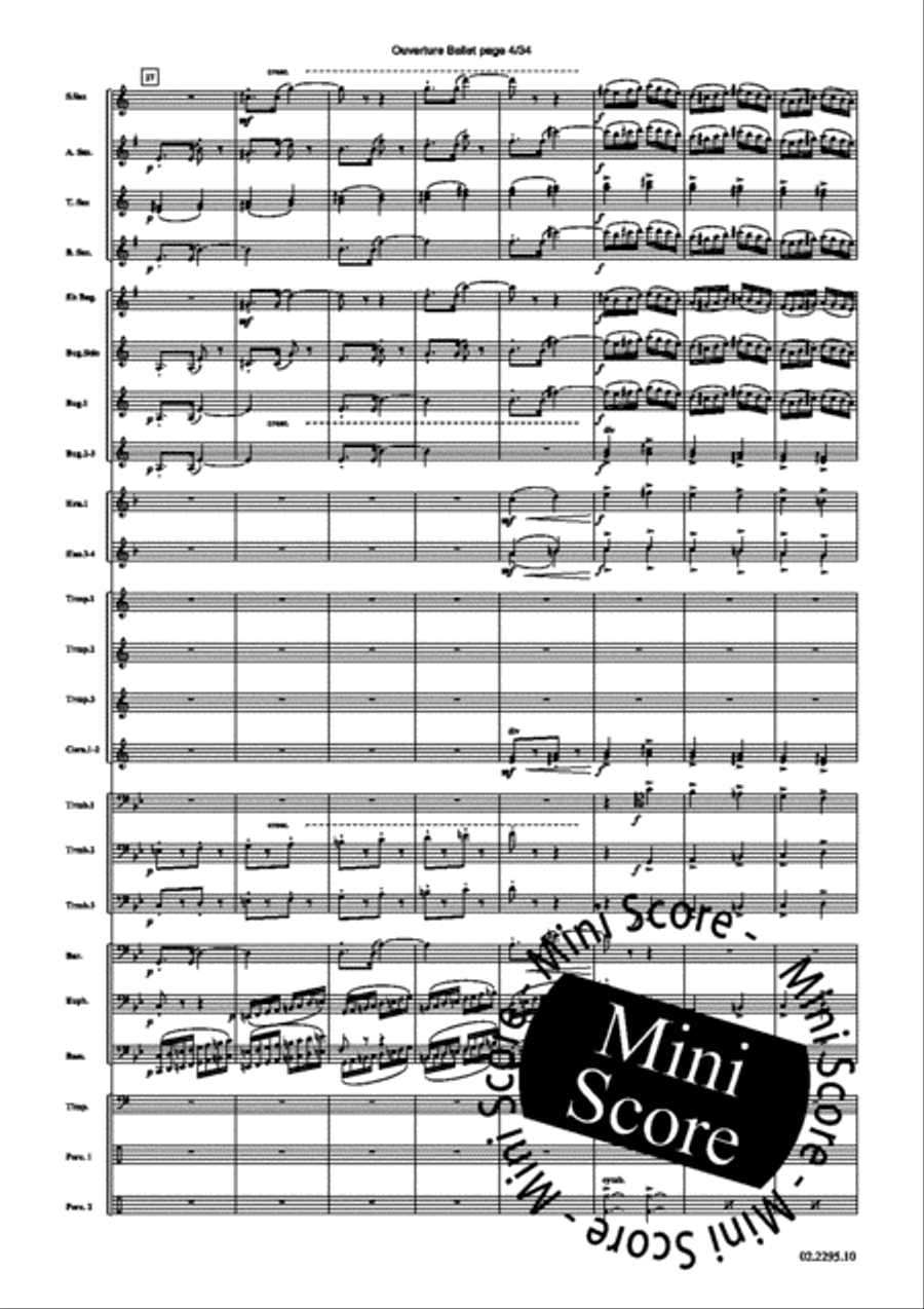 Ouverture de Ballet Fanfare Band scores gallery preview page 8