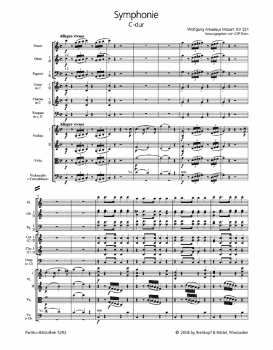 Symphony [No. 41] in C major K. 551 Orchestra scores gallery preview page 2