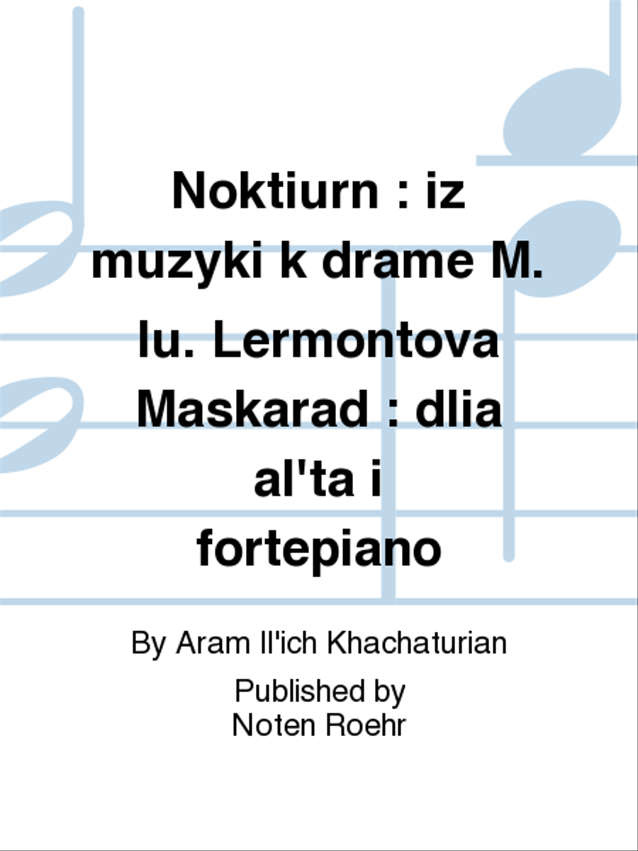 Noktiurn Piano Accompaniment scores gallery preview page 1