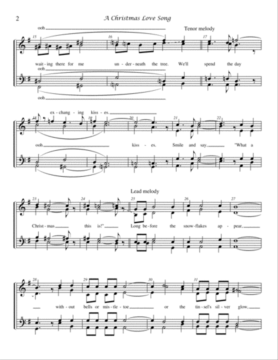 Christmas Love Song A A Cappella scores gallery preview page 2