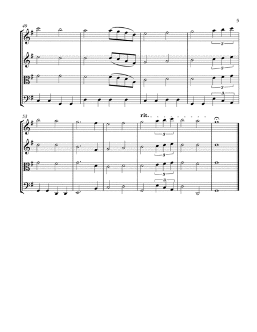 Can't Help Falling In Love String Quartet scores gallery preview page 5