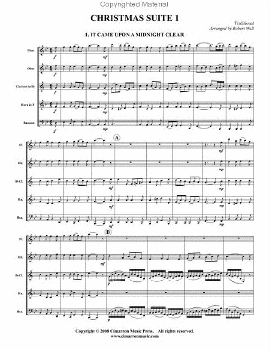 Christmas Suite 1 Christmas Suite 1 Woodwind Quintet scores gallery preview page 2