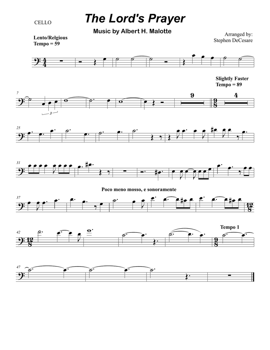 The Lord's Prayer The Lord's Prayer Piano Trio scores gallery preview page 6