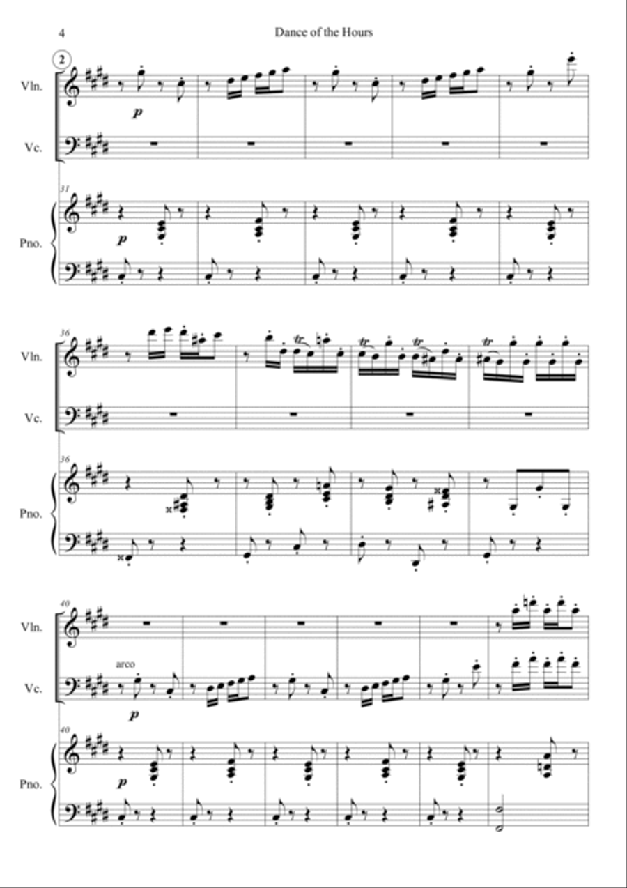 Dance of the Hours Dance of the Hours Piano Trio scores gallery preview page 4
