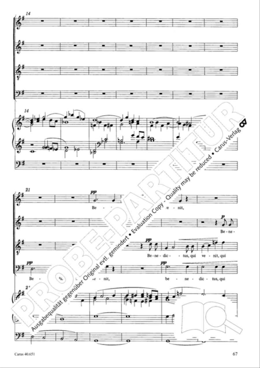 Mass in D Major (Missa in D) 4-Part scores gallery preview page 76