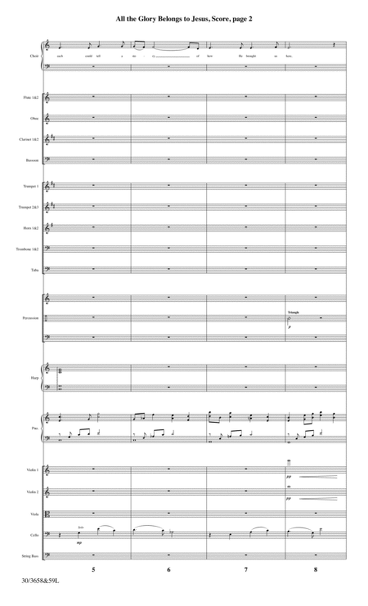 All the Glory Belongs to Jesus - Orchestral Score and Parts