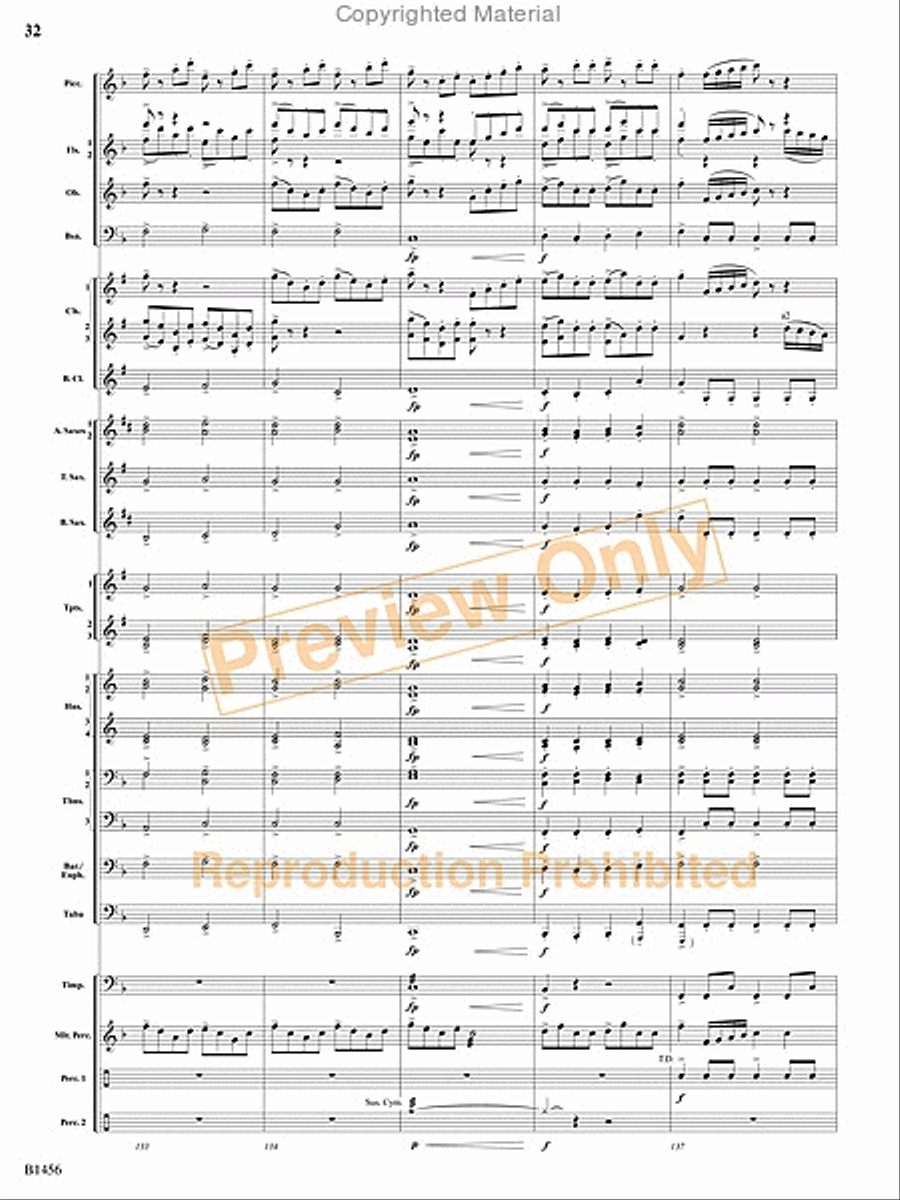 Overture to a Winter Celebration Concert Band scores gallery preview page 31