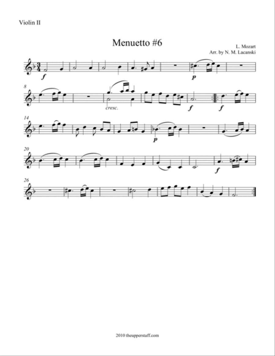 Menuetto #6 String Orchestra scores gallery preview page 4