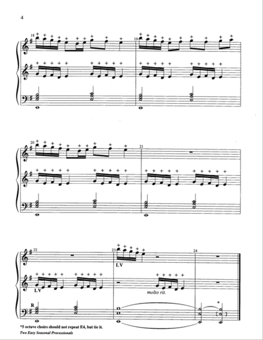 Two Easy Seasonal Processionals 5-Octaves scores gallery preview page 12