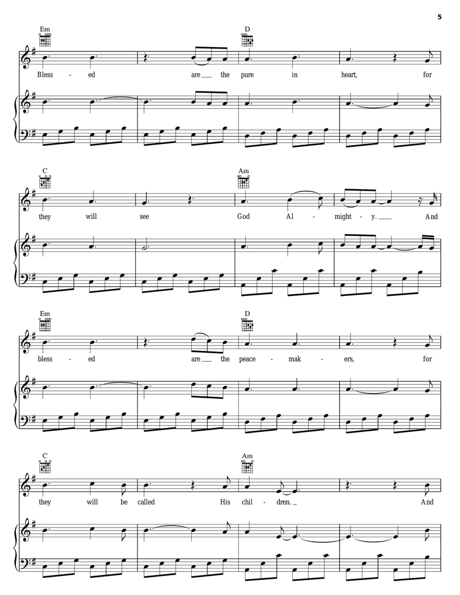 Hallelujah Hallelujah Piano, Vocal, Guitar scores gallery preview page 5