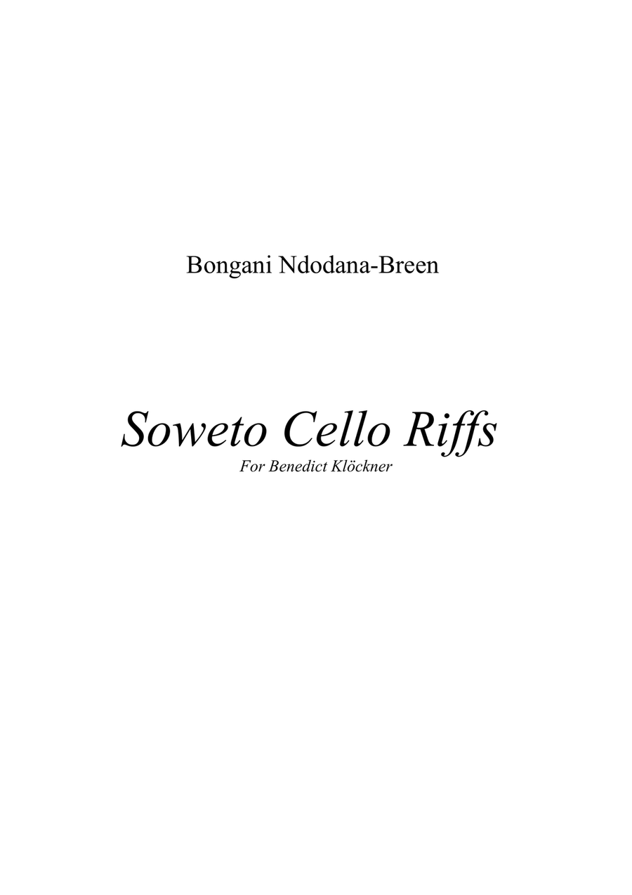 Soweto Cello Riffs Cello Solo scores gallery preview page 1
