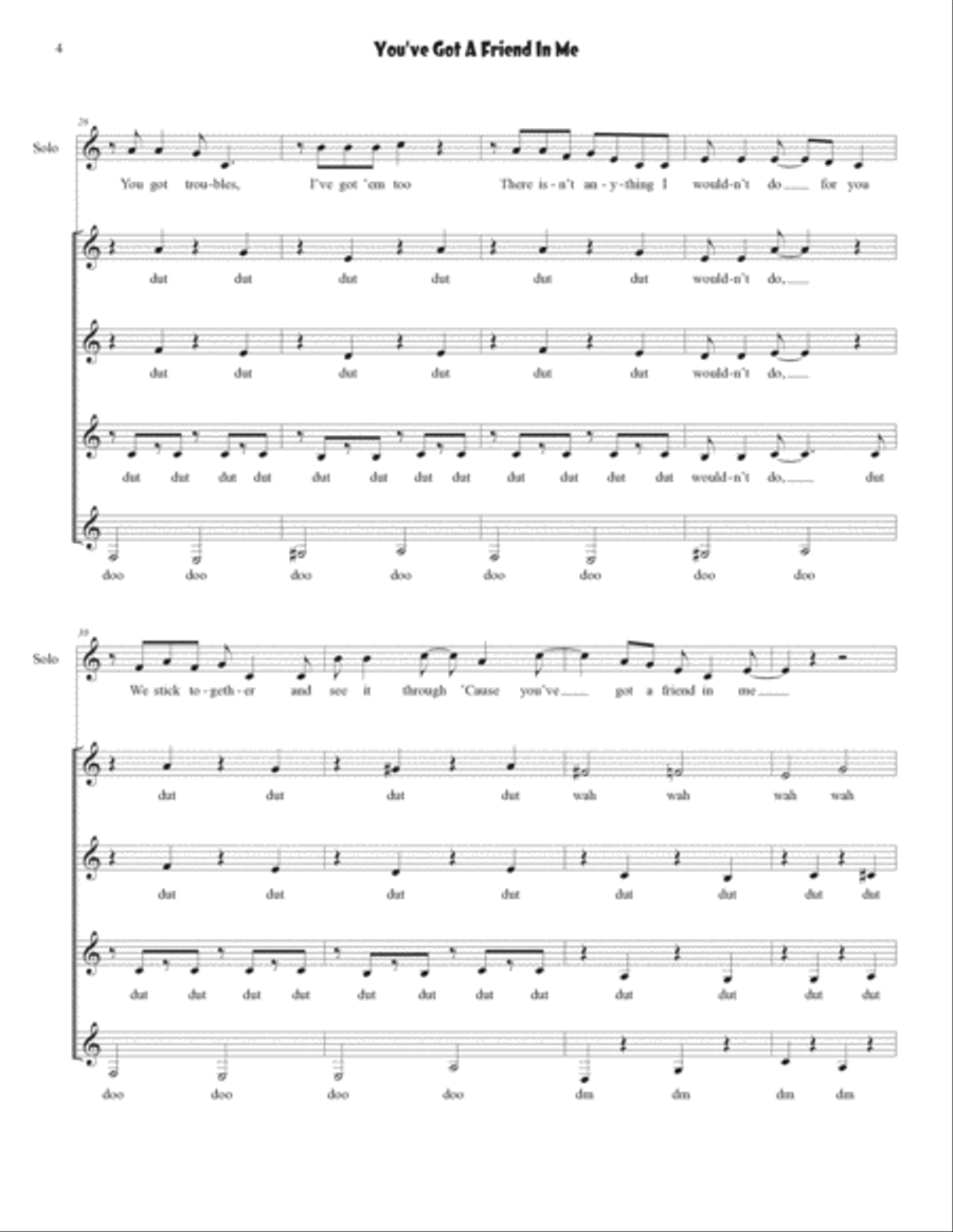 You've Got A Friend In Me SSAA scores gallery preview page 4