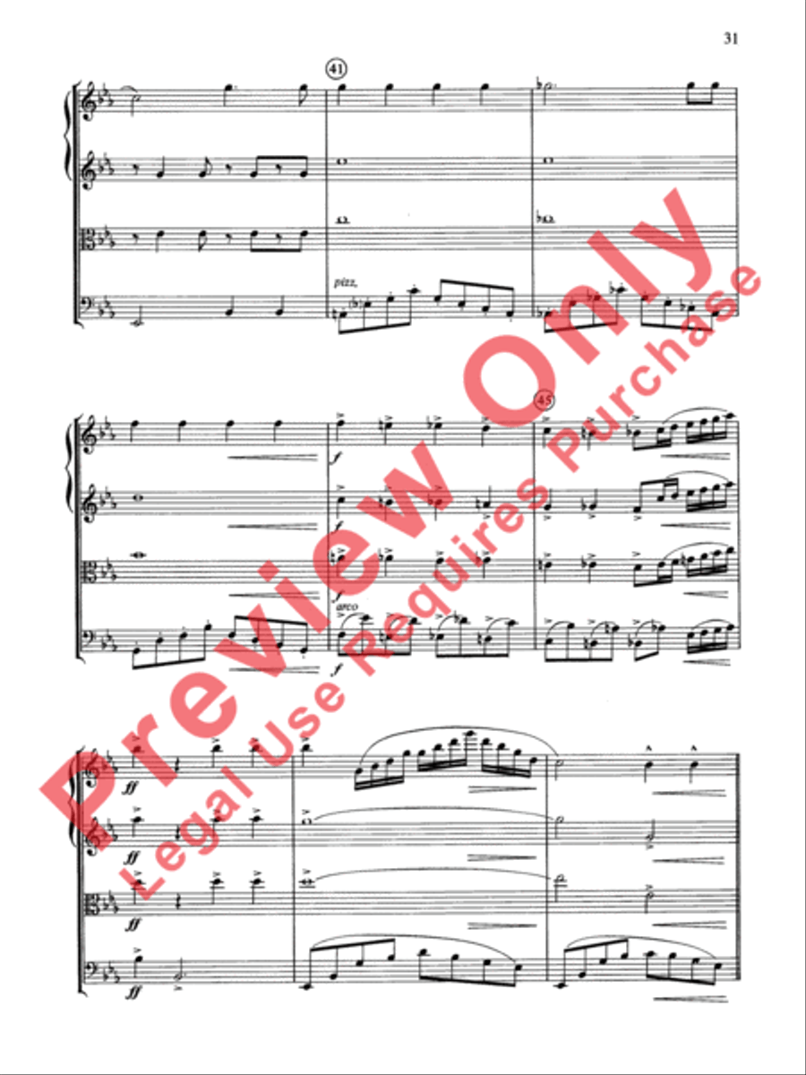 Cole Porter (Classic String Quartets) String Quartet scores gallery preview page 32