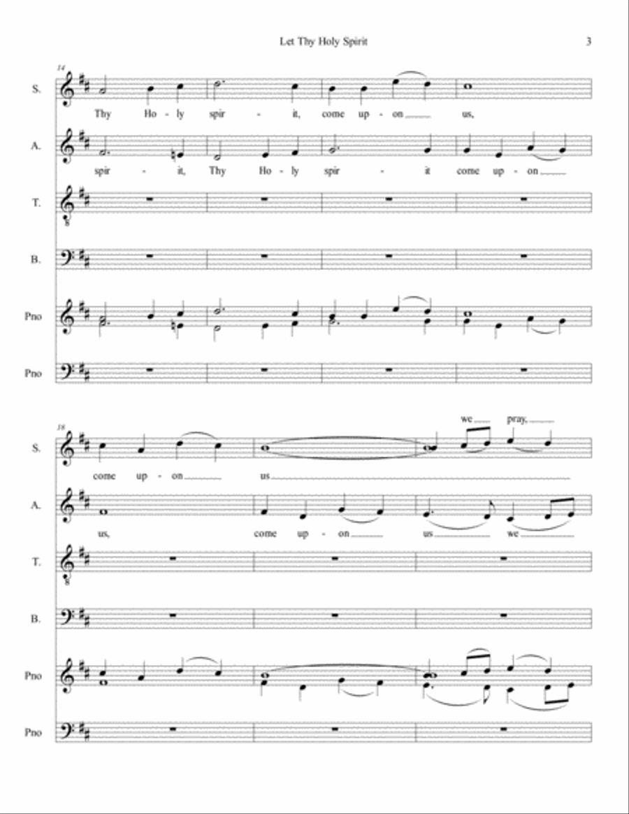 Let Thy Holy Spirit (SATB) 4-Part scores gallery preview page 3