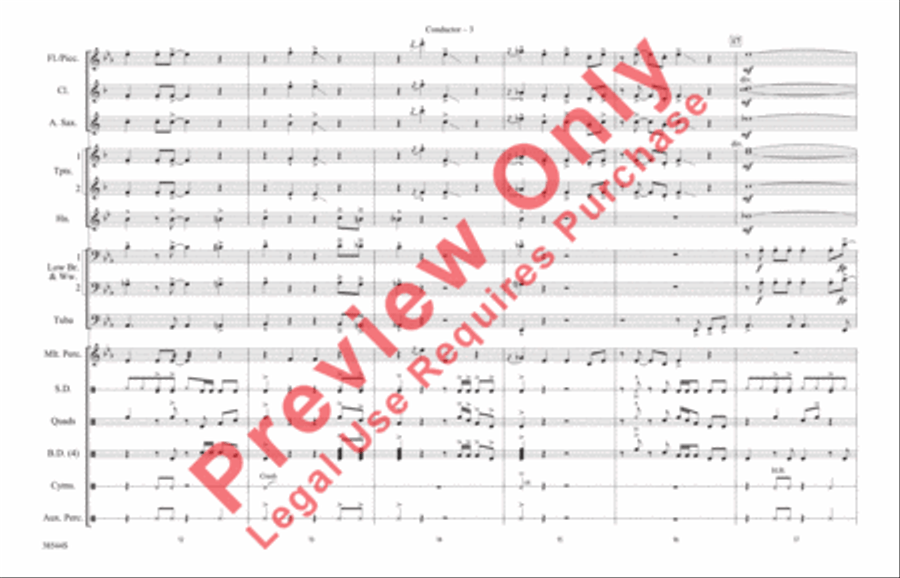 Great Balls of Fire Marching Band scores gallery preview page 4