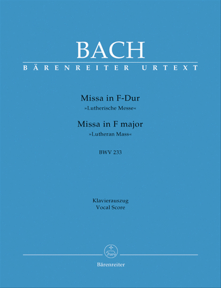 Mass in F major BWV 233 'Lutheran Mass 1' 4-Part scores gallery preview page 1