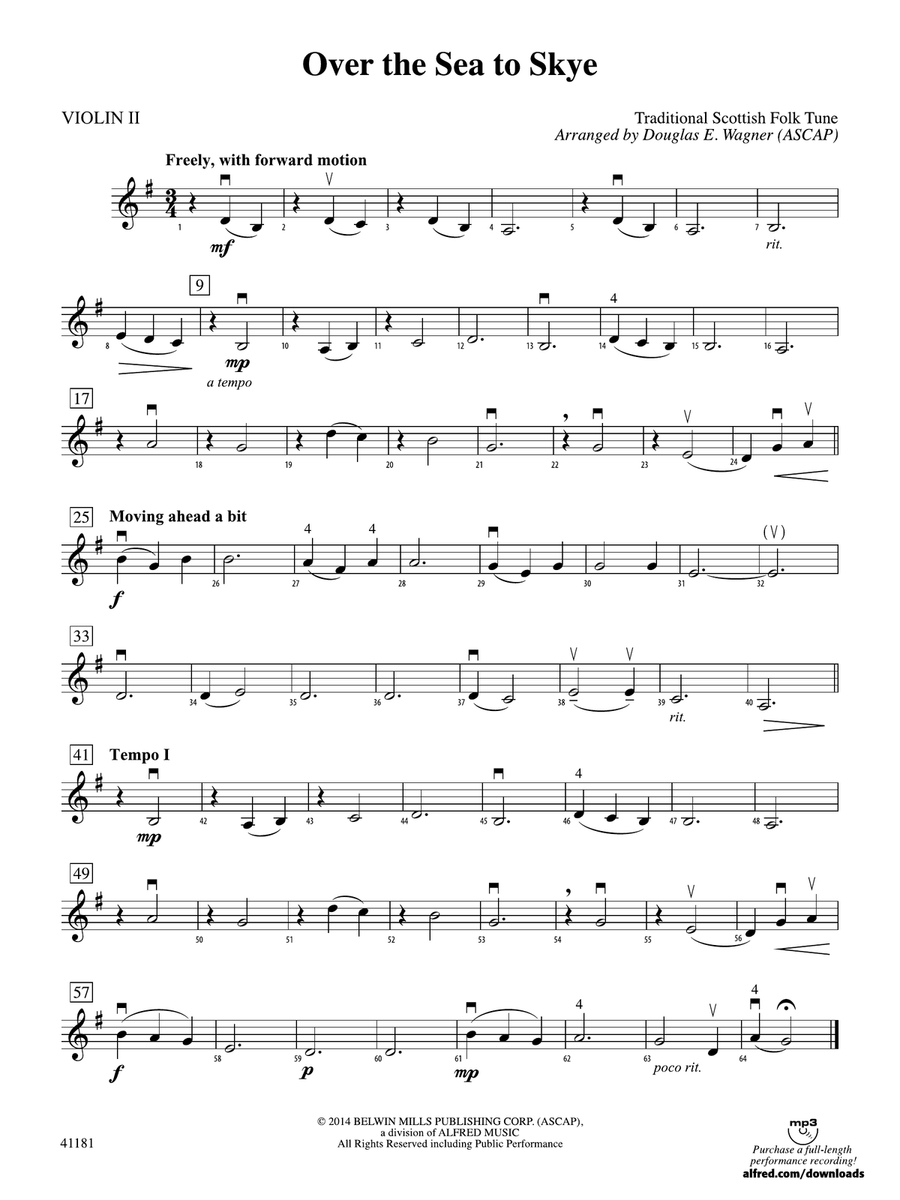 Over the Sea to Skye: 2nd Violin