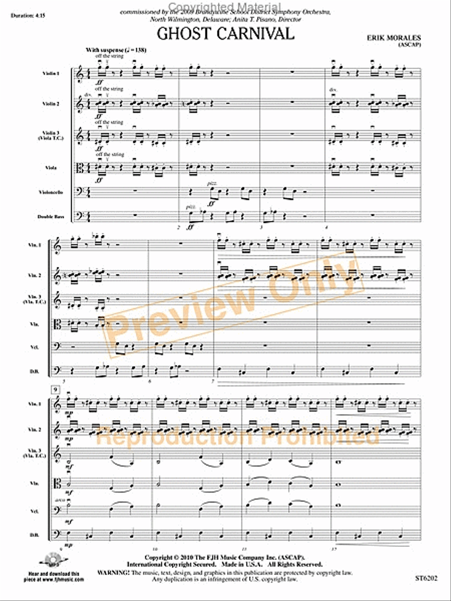 Ghost Carnival String Orchestra scores gallery preview page 2