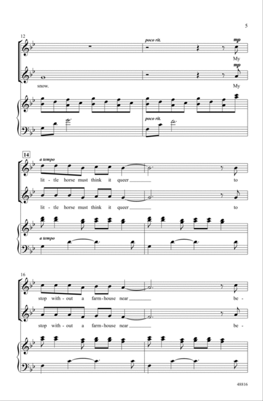 Stopping by Woods Stopping by Woods Choir scores gallery preview page 3