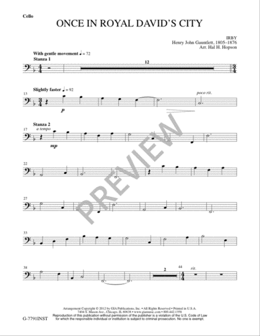 Once in Royal David's City - Instrument edition 3-Octaves scores gallery preview page 7