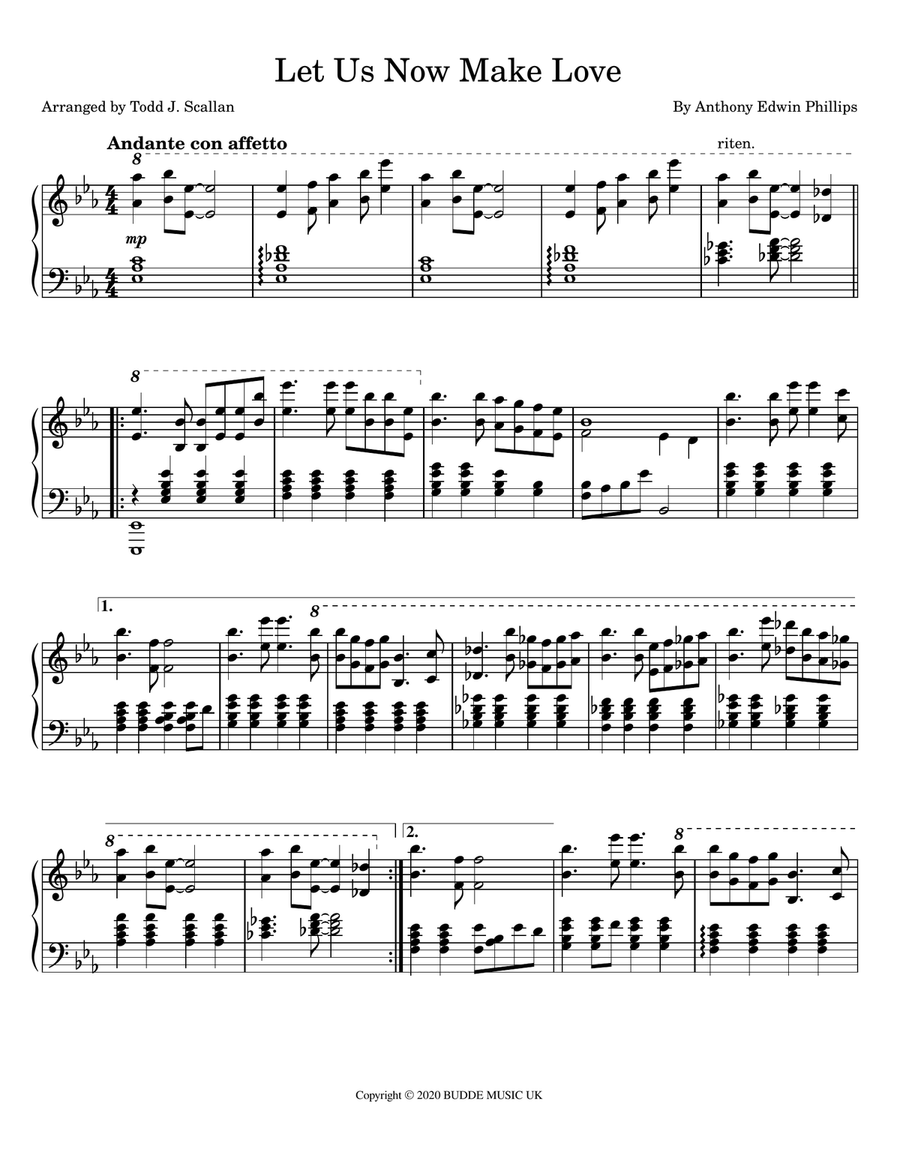 Let Us Now Make Love Piano Solo scores gallery preview page 1