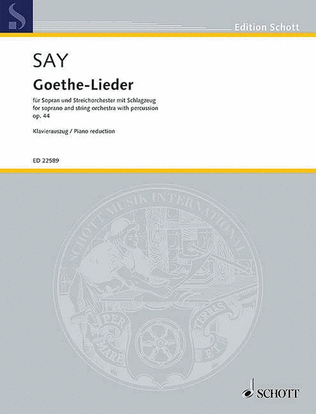 Book cover for Goethe-Lieder Op. 44