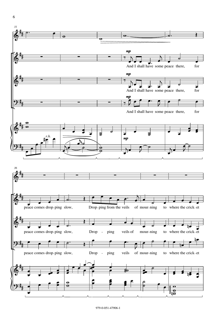 The Lake Isle Of Innisfree 3-Part scores gallery preview page 4