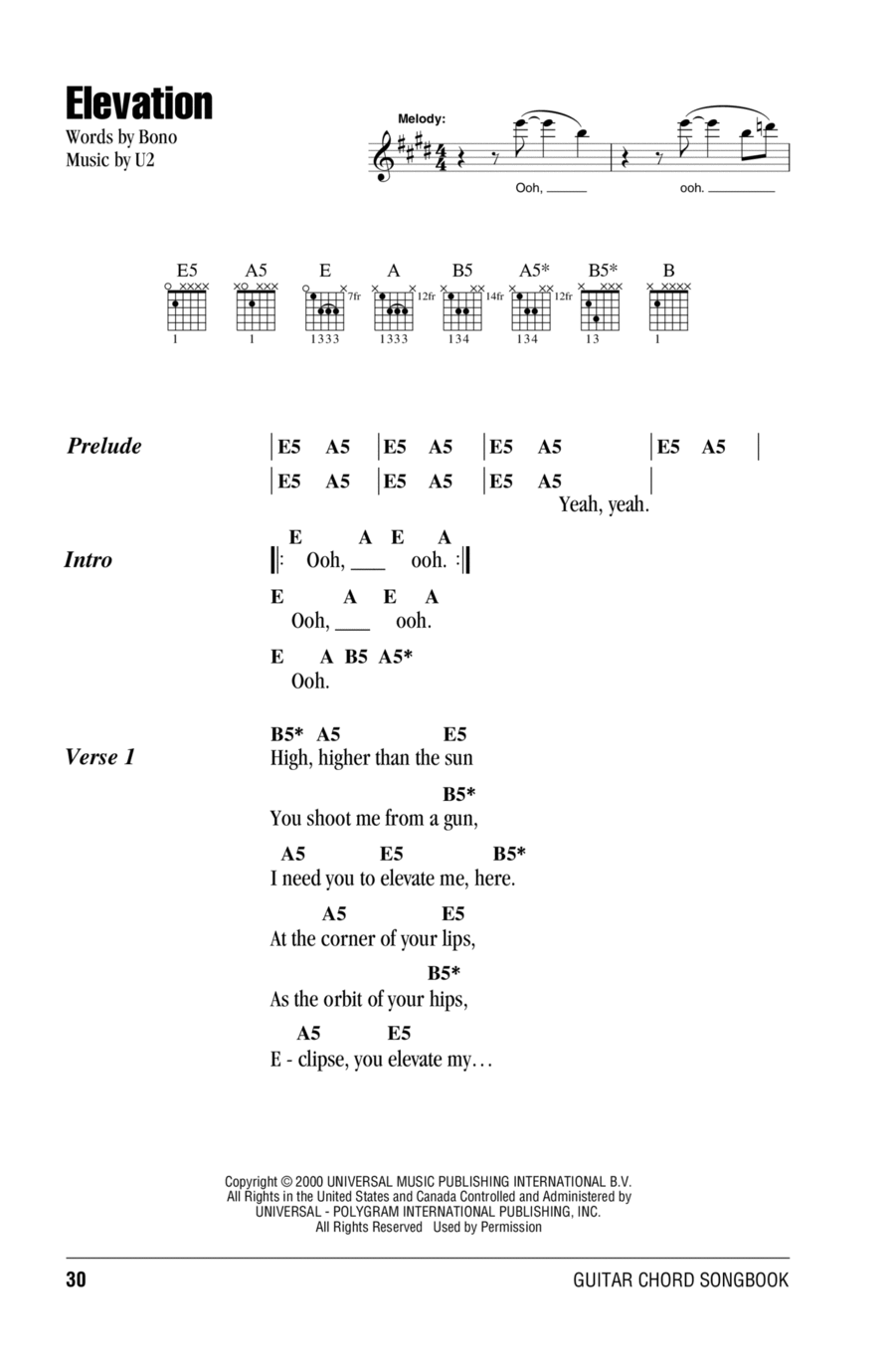 Elevation Acoustic Guitar scores gallery preview page 1