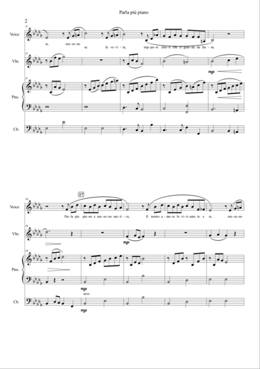 Parla Piu Piano Parla Piu Piano Double Bass scores gallery preview page 2