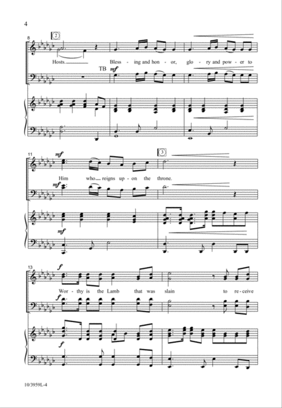 Worthy is the Lamb 4-Part scores gallery preview page 4