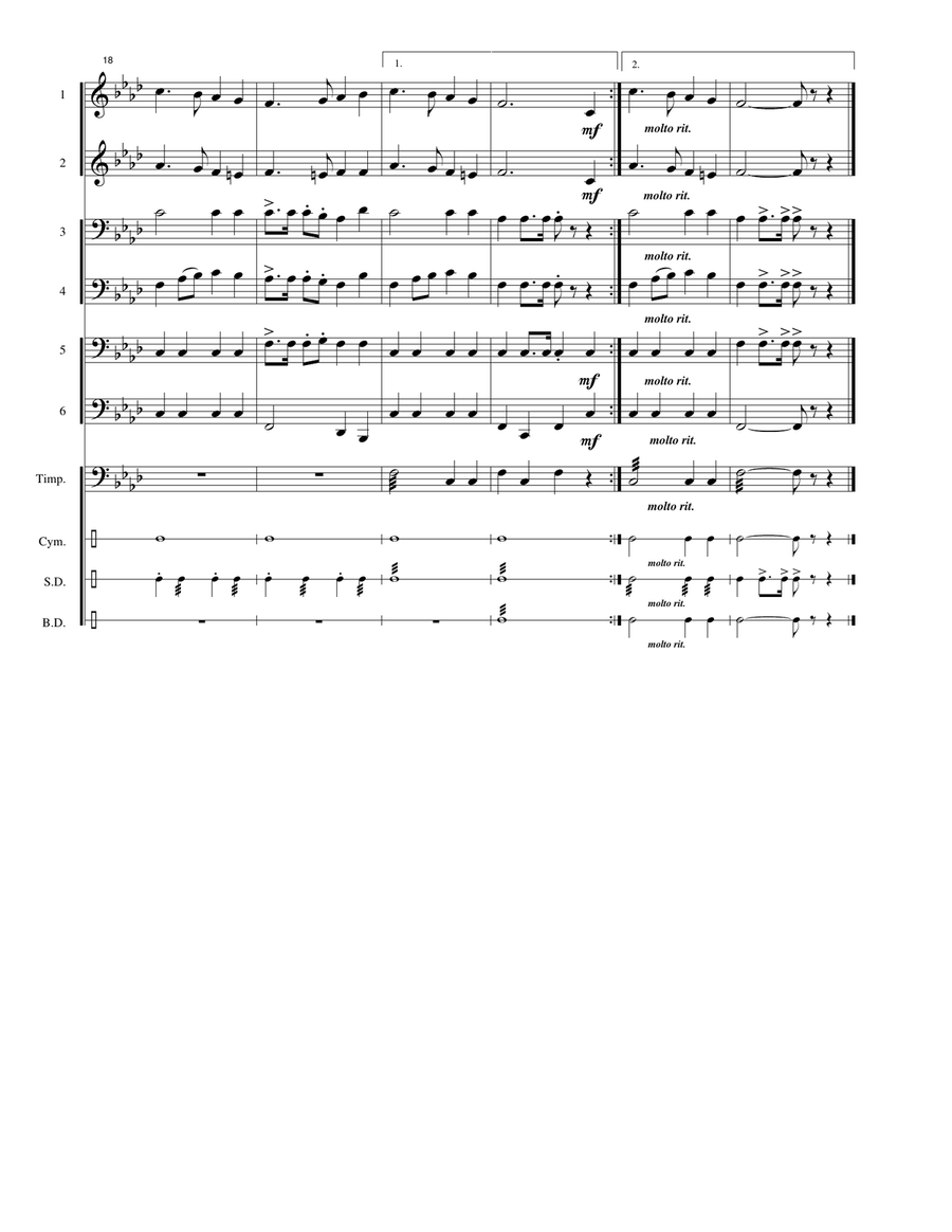 Romania National Anthem: Deşteaptă-te, Române! Large Ensemble scores gallery preview page 6